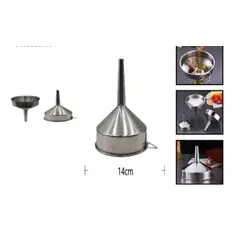 GENERICO - Embudo De Cocina Acero Inoxidable 14 Cm