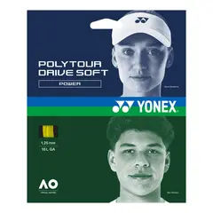 YONEX - Cuerda Poly Tour Drive Amarillo 1.25 - 12m