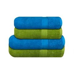 CHITECO - Pack 4 Toallas (By Lourdes) 500g Baño & Manos Turquesa - Verde