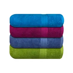 CHITECO - Pack 4 Toallas (by Lourdes) 500g Baño 140 X 70 Cm Multicolor