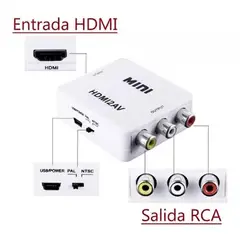 MALIK - Adaptador HDMI a AV Convierte HDMI a Audio y Video RCA