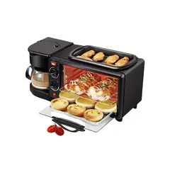 GENERICO - Máquina de Desayuno Multifunción 3 en 1 - Horno,Cafetera y Sartén