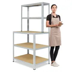 PROCHEF - Mesón de Trabajo Acero Galvanizado 100x60x180 cm.