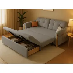 HOMER DESIGN - Sofa Cama 2 Cuerpo Con Alcenamiento Cama De 120cm ancho