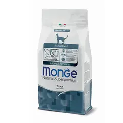 MONGE - Alimento Trucha Monoprotein Gato Esterilizado 1.5Kg