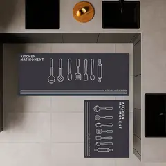ARMONIA - Alfombra antideslizante 40x120 utensilios cocina lavable duradera 729