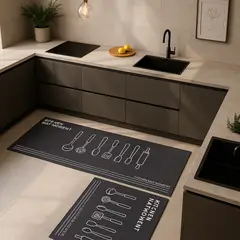 ARMONIA - Alfombra para cocina 40x120 modelo utensilios fácil limpieza 729