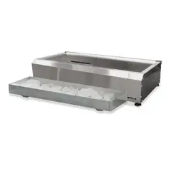 VERSATILE - Salsera 8 estaciones 960 inox con bandeja frio inox