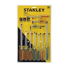 STANLEY - Juego de 10 Destornilladores Pro STHT69172