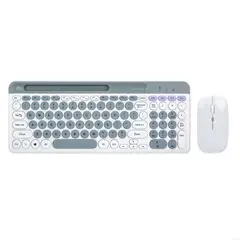 DANWEILE - Combo de teclado y ratón inalámbricos de modo Dual - Blanco