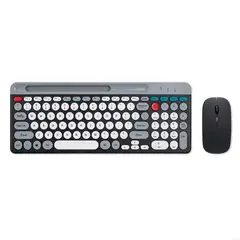 DANWEILE - Combo de teclado y ratón inalámbricos de modo Dual - Negro