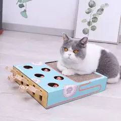 TATEE - Juguetes para gatos golpea al topo con rascador para gatos