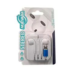 MALIK - Audífonos USB-C Blanco - Sonido Estéreo - Cable Largo