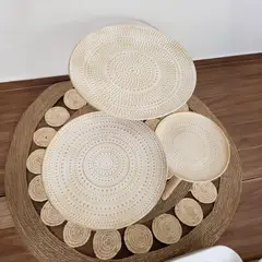 ANGELES DEL HOGAR - SET DE 3 MESAS MODERNAS CIRCULARES