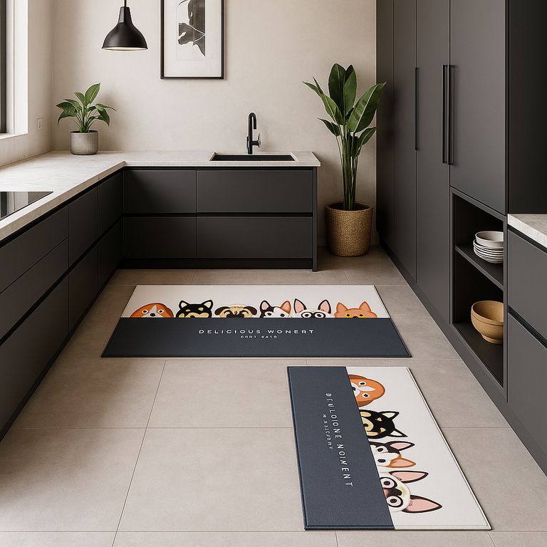 Alfombra antideslizante cocina 40x120 cachorros fácil limpieza 730