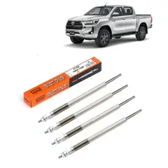 GENERICO - Bujías Incandescente Masuma Pack 4 Toyota Hilux 24 28 2015-2024 XT-036