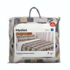 MASHINI - Plumón MF Sherpa Estampado 2 Plazas / Étnico – 220x240cm.