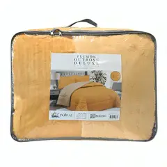 DORAL - Plumón Outboss Deluxe 2,5 Plazas / Sherpa Mostaza – 250×240 cm.