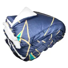 DORAL - Plumón Sherpa Da Vinci 2 Plazas Azul Lineas Amarillas Triáng Turquesa