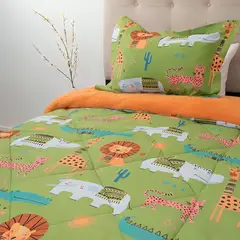DORAL - Plumón Estampado Deluxe Sherpa Kids 15 Plazas Animales  1