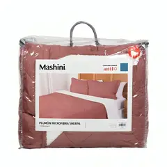 MASHINI - Plumón MF Emboss + Sherpa King Café 260×240 cm