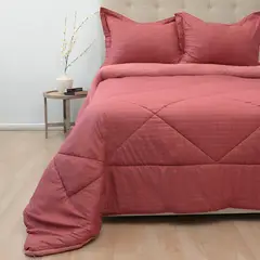DORAL - Plumón Outboss Deluxe 2 Plazas Sherpa Cereza 220 x 240 cm