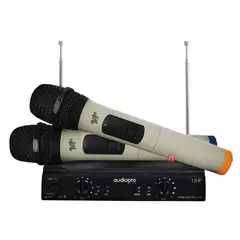 AUDIO PRO - Kit 2 Micrófonos Inalámbricos + Receptor Uhf - Ps
