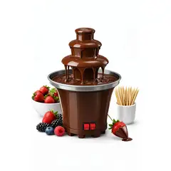 GENERICO - Fuente Chocolate 3 Niveles Cascada Electrica Fiesta Cumpleanos Fondue Fresas Postres