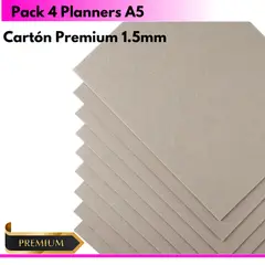 GENERICO - Pack de 4 Planners Agendas A5 con Tapa Dura