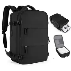 EINICIO - 27L Mochila Negra De Gran Capacidad Para Viajar Camping