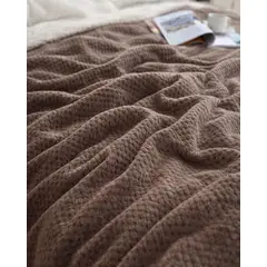 GENERICO - FRAZADA CON CHIPORRO 2 PLAZA 200X230cm Café