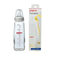 PIGEON - Mamadera Vidrio 240Ml Flexible Edad6+m