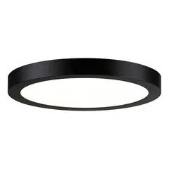 LISM - Foco Panel Led 24w Plafón Redondo 30cm Sobrepuesto Negro
