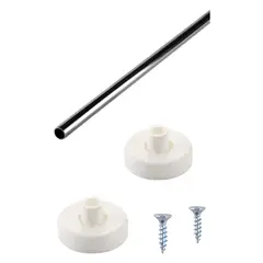 GENERICO - Pack Barra Closet 1000 Mm + Soportes + Tornillos.