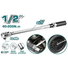 TOTAL TOOLS - Torquímetro 1/2" 40-200 Nm Total