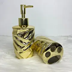 HOMEY - Dispensador De Jabón Y Porta Cepillo, Set De 2 Unidades