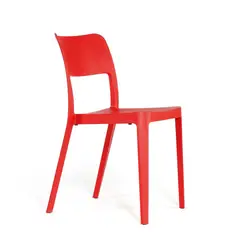 INDUMAC - Silla Monoblock Vita Roja Perfecta para Terraza y Hogar