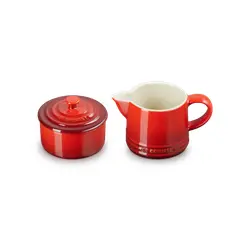 LE CREUSET - Set Lechero + Azucarero - Rojo