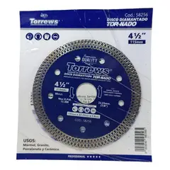 GENERICO - Disco Corte Diamantado F3c Torrews 115mm Tornado