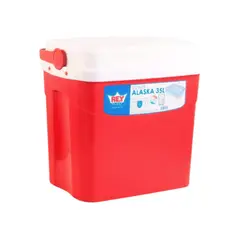 REYPLAST - Cooler Nevera Caba Hielera Portátil 35 Litros Rojo.