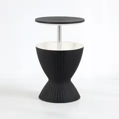 KLIK - Mesa Alta Nami Outdoor Multifuncional de Rattan Sintético - Negro