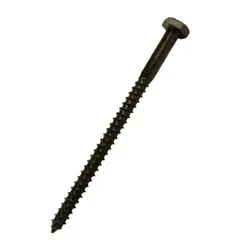 TUHAUS - Tornillo Hexagonal Tirafondo Negro 1/4 X 3 Pulgadas - 100 U