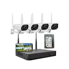 ARTIHOGAR - Kit Cctv 4 Cámaras IP 2MP Audio Bidireccional Visión Nocturna Color Disco 1 Tera