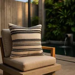 ARMONIA - Cojín decorativo chenille beige diseño chic living 759