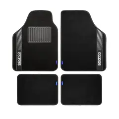 SPARCO - CUBRE PISO ALFOMBRILLA NEGRO CON GRIS SPF520