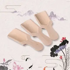 HOMESTAR - Pack Mini Palas/Cucharitas de Madera Natural Multiuso - 6 pcs