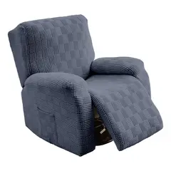 EVERSO - Funda Cubre Sofá Protectora Premium Cuadrille 1 Cuerpo Gris