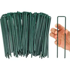 ATURE - 100pcs Estacas Jardín Grapas Paisajísticas Galvanizadas 15cm