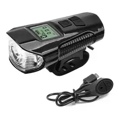 LISM - Luz Recargable Bicicleta Usb + Bocina Pantalla Medición