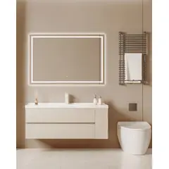 DELL ORTO - Espejo rectangular Led touch 120x80 cm iluminación frontal - Etna